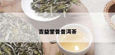 吉益堂普普洱茶