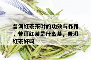 普洱红茶茶叶的功效与作用，普洱红茶是什么茶，普洱红茶好吗