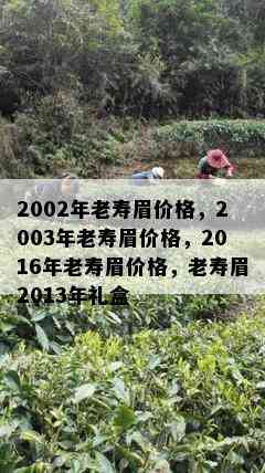 2002年老寿眉价格，2003年老寿眉价格，2016年老寿眉价格，老寿眉2013年礼盒