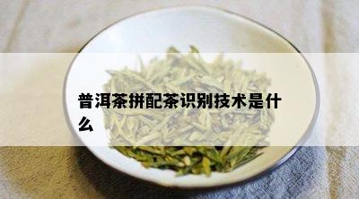 普洱茶拼配茶识别技术是什么