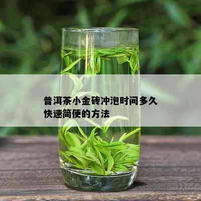 普洱茶小金砖冲泡时间多久快速简便的方法