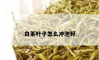 白茶叶子怎么冲泡好