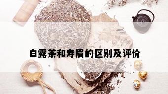 白露茶和寿眉的区别及评价