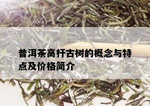 普洱茶高杆古树的概念与特点及价格简介