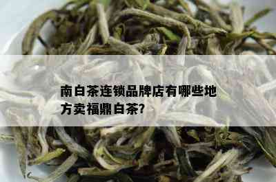 南白茶连锁品牌店有哪些地方卖福鼎白茶？