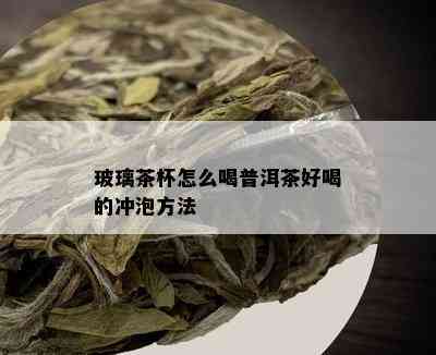 玻璃茶杯怎么喝普洱茶好喝的冲泡方法