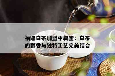 福鼎白茶加盟中叙堂：白茶的醇香与独特工艺完美结合