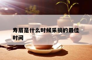 寿眉是什么时候采摘的更佳时间