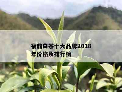 福鼎白茶十大品牌2018年价格及排行榜