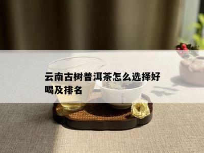 云南古树普洱茶怎么选择好喝及排名