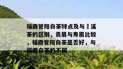 福鼎管阳白茶特点及与磻溪茶的区别，贡眉与寿眉比较，福鼎管阳白茶是否好，与福鼎白茶的不同