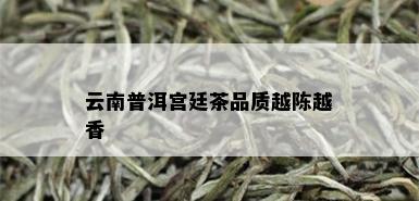 云南普洱宫廷茶品质越陈越香