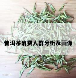 普洱茶消费人群分析及画像