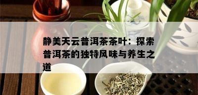 静美天云普洱茶茶叶：探索普洱茶的独特风味与养生之道