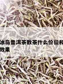 冰岛普洱茶散茶什么价位和效果