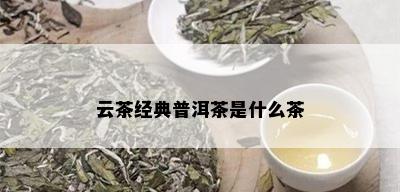 云茶经典普洱茶是什么茶