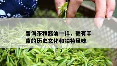 普洱茶和酱油一样，拥有丰富的历史文化和独特风味