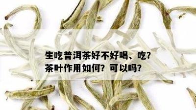 生吃普洱茶好不好喝、吃？茶叶作用如何？可以吗？