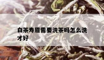 白茶寿眉需要洗茶吗怎么洗才好