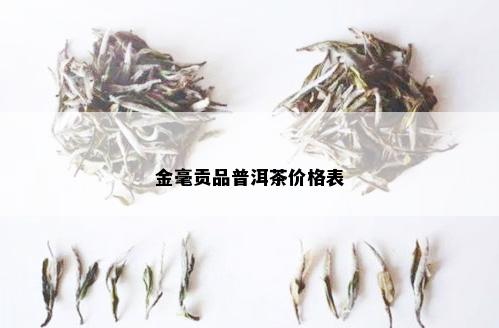 金毫贡品普洱茶价格表