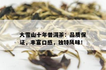 大雪山十年普洱茶：品质保证，丰富口感，独特风味！