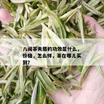 八闽茶夫眉的功效是什么，价格，怎么样，茶在哪儿买到？