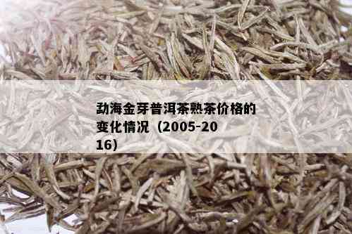 勐海金芽普洱茶熟茶价格的变化情况（2005-2016）