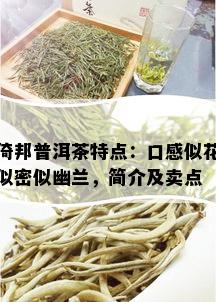 倚邦普洱茶特点：口感似花似密似幽兰，简介及卖点