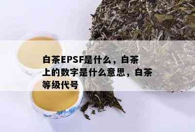 白茶EPSF是什么，白茶上的数字是什么意思，白茶等级代号