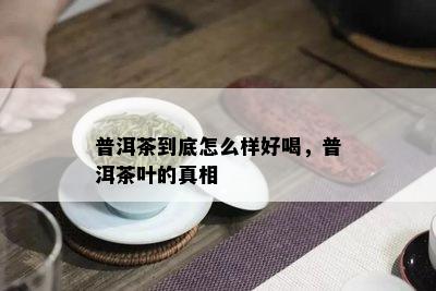 普洱茶到底怎么样好喝，普洱茶叶的真相