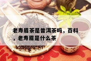 老寿眉茶是普洱茶吗，百科，老寿眉是什么茶