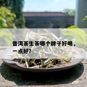 普洱茶生茶哪个牌子好喝，一点好？