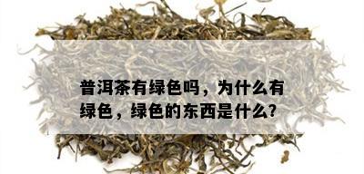 普洱茶有绿色吗，为什么有绿色，绿色的东西是什么？