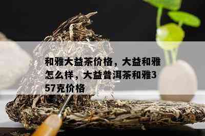 和雅大益茶价格，大益和雅怎么样，大益普洱茶和雅357克价格