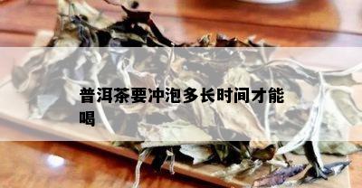 普洱茶要冲泡多长时间才能喝