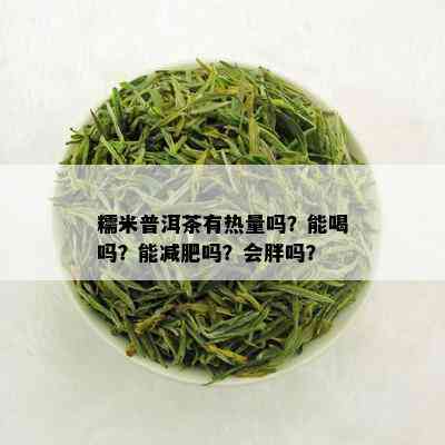 糯米普洱茶有热量吗？能喝吗？能减肥吗？会胖吗？