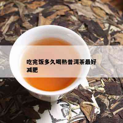 吃完饭多久喝熟普洱茶更好减肥