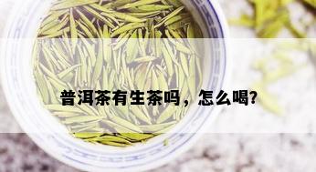 普洱茶有生茶吗，怎么喝？