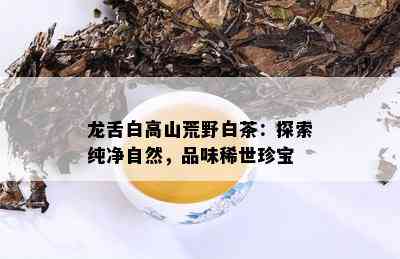 龙舌白高山荒野白茶：探索纯净自然，品味稀世珍宝