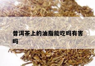 普洱茶上的油脂能吃吗有害吗