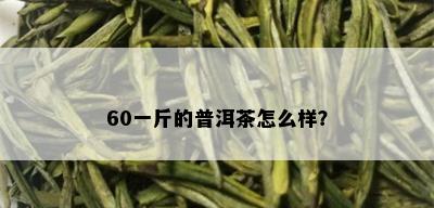 60一斤的普洱茶怎么样？