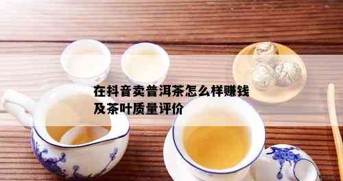 在抖音卖普洱茶怎么样赚钱及茶叶质量评价