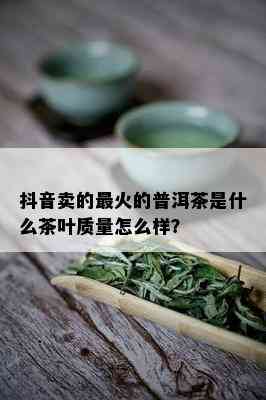 抖音卖的最火的普洱茶是什么茶叶质量怎么样？