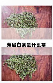 寿眉白茶是什么茶