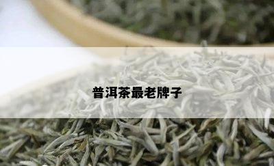 普洱茶最老牌子