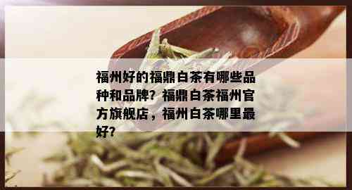 福州好的福鼎白茶有哪些品种和品牌？福鼎白茶福州官方旗舰店，福州白茶哪里更好？