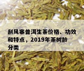 刮风寨普洱生茶价格、功效和特点，2019年茶树龄分类