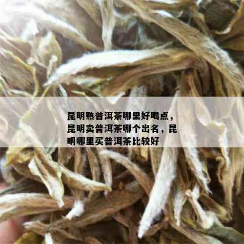 昆明熟普洱茶哪里好喝点，昆明卖普洱茶哪个出名，昆明哪里买普洱茶比较好