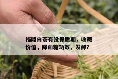 福鼎白茶有没保质期，收藏价值，降血糖功效，发酵？