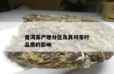 普洱茶产地分区及其对茶叶品质的影响